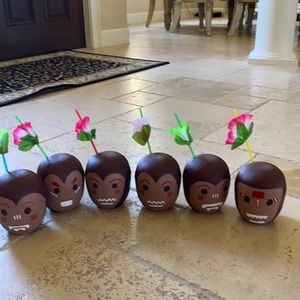 Moana birthday party Kakamora Coconut cups